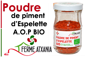 Poudre de piment d'espelette A.O.P BIO